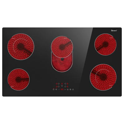 kaufen 36 Zoll 5 Brenner Elektrische Kochplatte 8400w Strahlende Keramikkochplatte 220 ~ 240v online manufacture