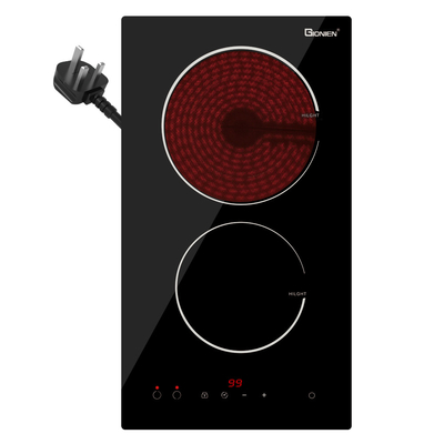 30 cm Doppelkeramik-Hob 2 Zone Portable Doppelelektrische Hob mit Stecker
